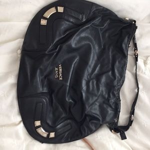 Black Versace jeans leather bag